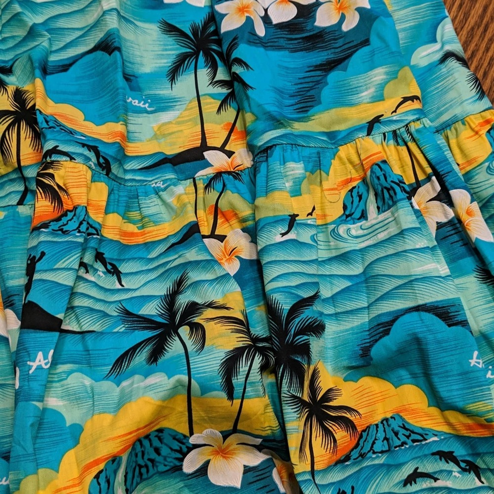 Winnie Fashion Hawaiian Dress Tropical Sunset Midi Small - Picture 8 of 10